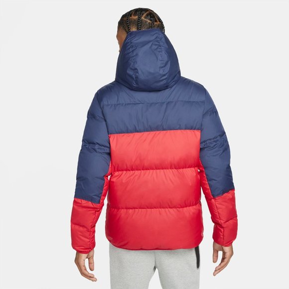 NWT NIKE MEN'S STORM WINDRUNNER DOWN FILLED WINTER PUFFER JACKET BLUE RED WHITE - Picture 5 of 11